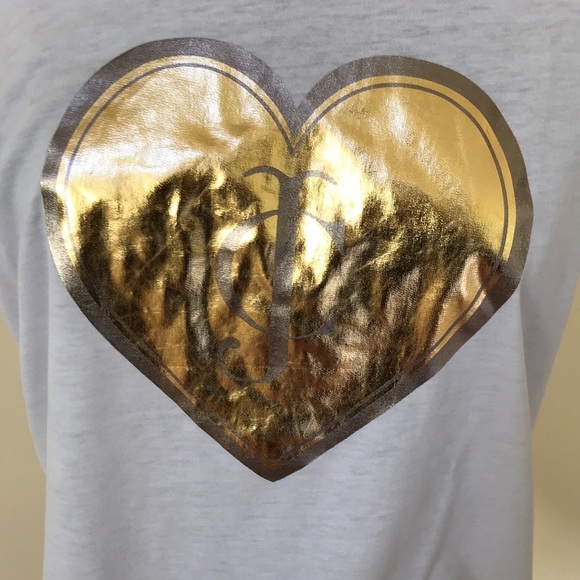NWT! JUICY COUTURE size L white Short Sleeve Tee - Picture 2 of 7